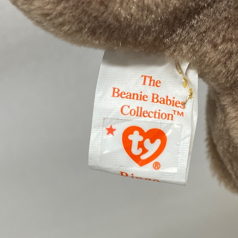Vintage Ty Beanie Babies Ringo Baby Raccoon Retired 1995 Plush PVC Rare See Tags - Picture 15 of 16
